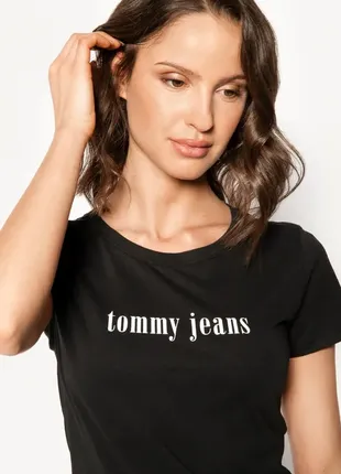 Женская футболка tommy hilfiger jeans  essential4 фото