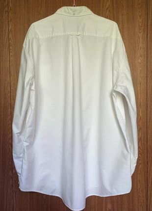Белая рубашка от gant the perfect oxford regular fit poplin батал 👔 2xl / наш 56р10 фото