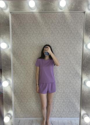 Трикотажный женский комплект в рубчик, пижама4 фото