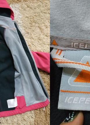Осенняя термо куртка на флисе (soft shell) непромокайка icepeak на 9-10 лет (можно дольше2 фото