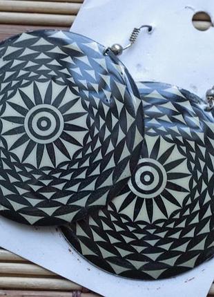 Серьги эмаль чакра чб индия 50мм талисман