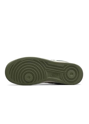 Жіночі кросівки  nike air force 1 light gray green5 фото