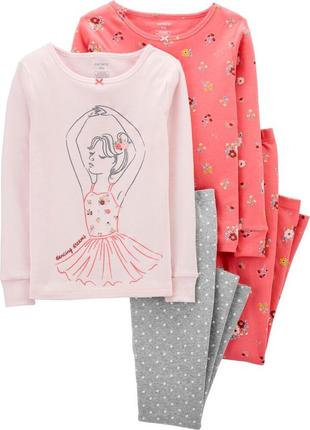 Трикотажная пижама для девочки 1 шт. carter's (сша балерина