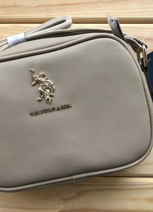 Сумка us polo assn, crossbody колір taup1 фото