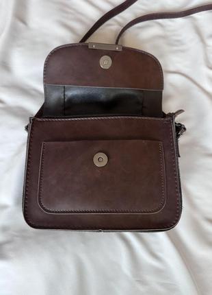 Жіноча сумочка шоколадного кольору3 фото
