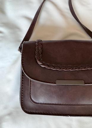Жіноча сумочка шоколадного кольору5 фото