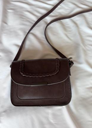 Жіноча сумочка шоколадного кольору2 фото
