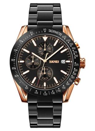 Годинник наручний чоловічий skmei 9253rgbk, чоловічий круглий наручний годинник, чоловічий годинник стильний годинник на руку1 фото