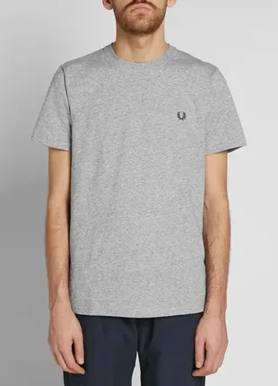 Мужская футболка fred perry crew neck steel marl1 фото