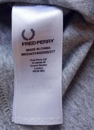 Мужская футболка fred perry crew neck steel marl6 фото