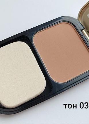 Пудра для обличчя max factor тон 03 компактна facefinity compact foundation2 фото