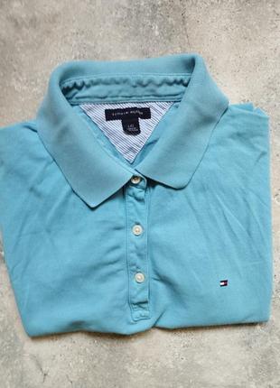 Футболка поло, бирюзового цвета р.l