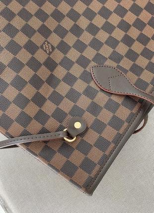 Сумка женская в стиле louis vuitton neverfull brown4 фото