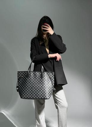 Сумка женская в стиле louis vuitton neverfull grey4 фото