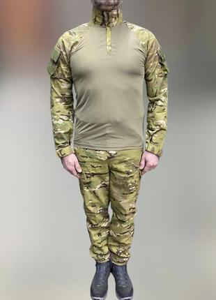 Военная форма (убакс + брюки), поликоттон, мультикам, размер xl, форма зсу, тактическая одежда