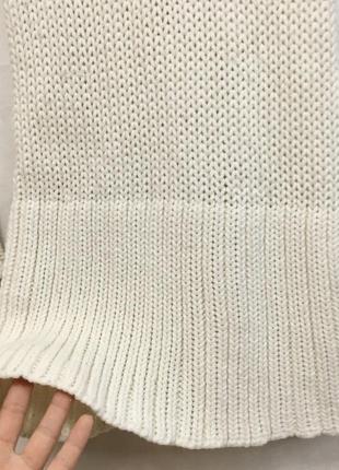 Винтажная обтягивающая вязанная белая туника-свитер y2k 2000s8 фото