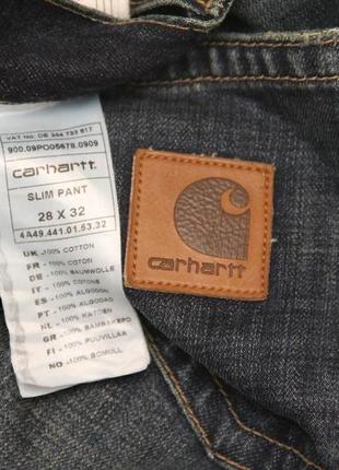 Carhartt slim pant 28 32 джинсы из хлопка5 фото