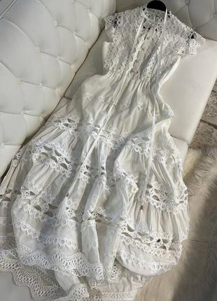 Платье zimmermann ажурное длинное с вырезами