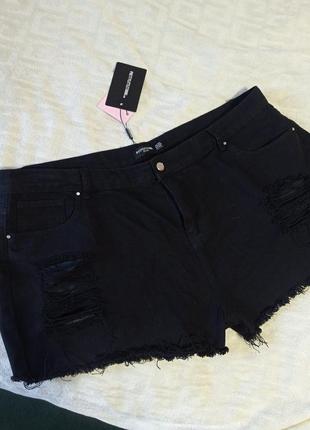 Джинсовые шорты рваные рваные большого размера на шикарные формы