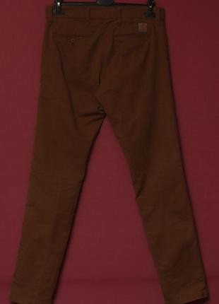 Carhartt wip sid pant 32/32 брюки из хлопка и полиестера зауженые
