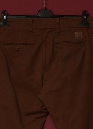Carhartt wip sid pant 32/32 брюки из хлопка и полиестера зауженые2 фото