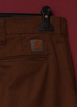Carhartt wip sid pant 32/32 брюки из хлопка и полиестера зауженые5 фото