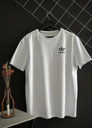 Комплект из трех мужских футболок в стиле adidas (черная, белая, хаки) высокое качество4 фото