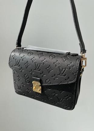 Сумка женская в стиле louis vuitton pochette metis black6 фото