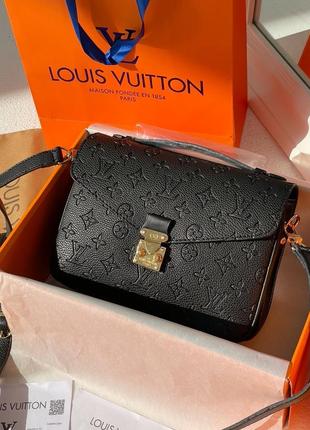 Сумка женская в стиле louis vuitton pochette metis black1 фото