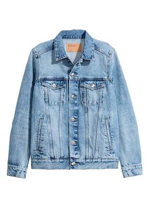 H&m джинсовая куртка модель 2017-2018 новая 46-48-50р. хит!2 фото