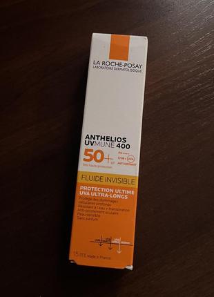 Сонцезахисний крем la roche-posay anthelios uvmune 400 invisible fluid spf501 фото