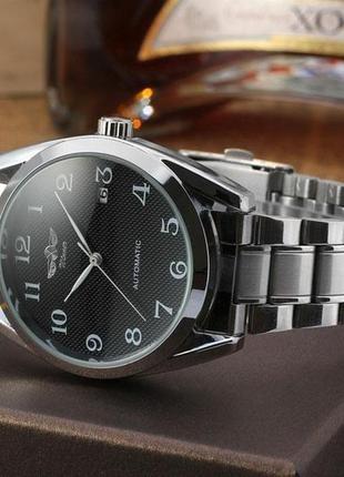 Часы механические winner handsome, мужские, с автоподзаводом, металические, с датой, device clock2 фото