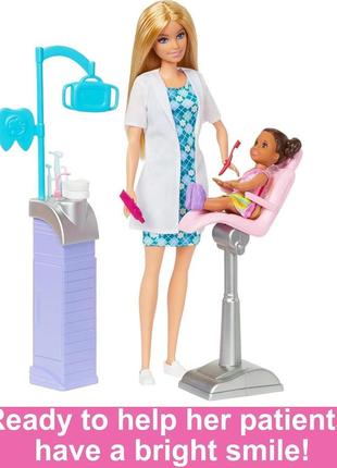 Игровой набор кукла барби дантист стоматолог barbie careers dentist hkt695 фото