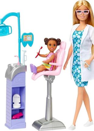 Игровой набор кукла барби дантист стоматолог barbie careers dentist hkt691 фото