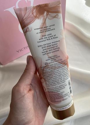 Лосьйон для тіла victoria’s secret coconut milk&rose оригінал natural beauty exfoliating body lotion3 фото