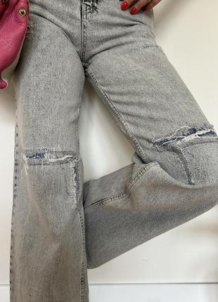 Серые клешоны джинсы швейцарского бренда idenim1 фото