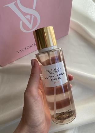 Спрей/міст для тіла victoria’s secret coconut milk&rose оригінал natural beauty exfoliating body