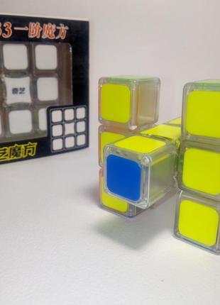 Кубоид 1x3x3 super floppy qiyi (mofangge) transparent с пластиковыми вставками.4 фото