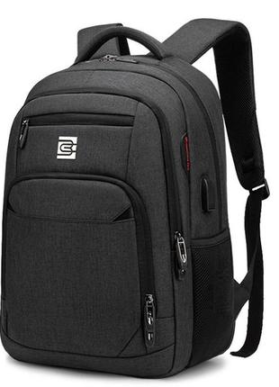 Рюкзак міський bruno cavalli міцний вологостійкий 15.6" usb-роз'єм колір чорний 30л2 фото