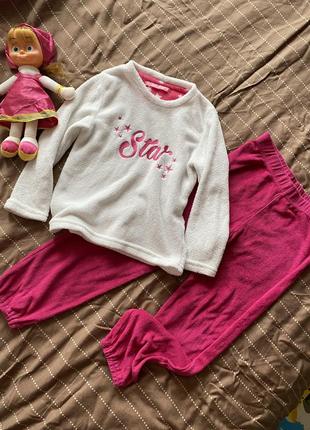 Теплая сборная пижама пижама на девочку