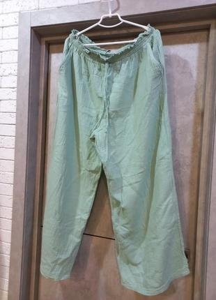 Мюслинові,ніжні,натуральні,стильні,фірменні,широкі,легкі,кюлоти,штани,