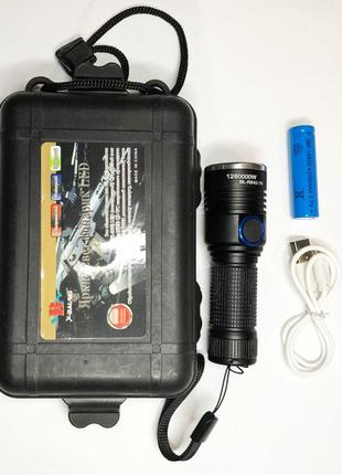Компактный ручной фонарик bailong r482/r842-t6, водонепроницаемый фонарик, лед фонарь переносной