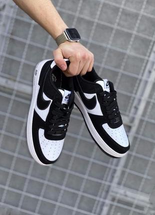 Nike air force 1 black&white6 фото