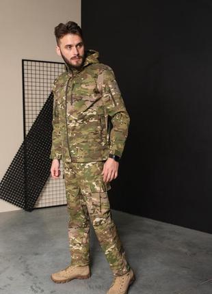 Мужской армейский костюм тактическая форма на флисе мультикам турция всу (зсу) 8655 m хаки4 фото