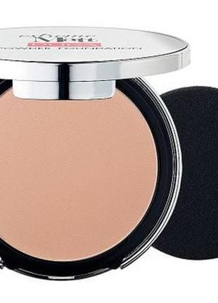 Компактна пудра-основа для обличчя pupa extreme matt powder foundation spf 20 040 natural beige, 11 г