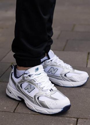 Чоловічі кросівки нью беланс 530 білі / new balance 530 white6 фото