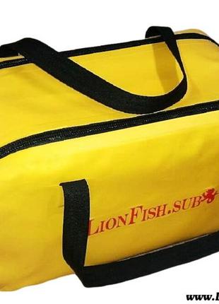 Сумка органайзер lionfish.sub герметичный кейс в лодку, для грузов, в багажник авто. пвх. жёлтый7 фото