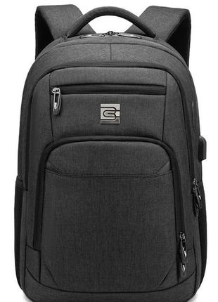 Рюкзак міський bruno cavalli міцний вологостійкий 15.6" usb-роз'єм 30л колір чорний3 фото
