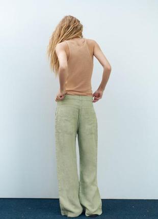 Продам нові лляні штани zara (xl)3 фото
