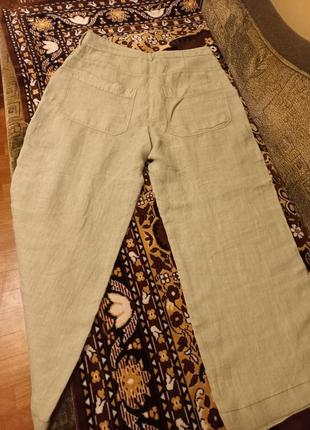Продам нові лляні штани zara (xl)6 фото